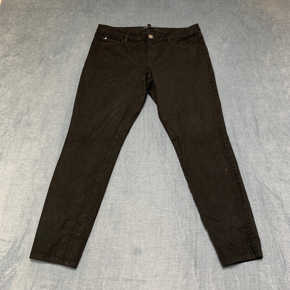 Banana Republic Sloan Jeans Womens 8 Black Cotton Stretch Straight Dark Wash